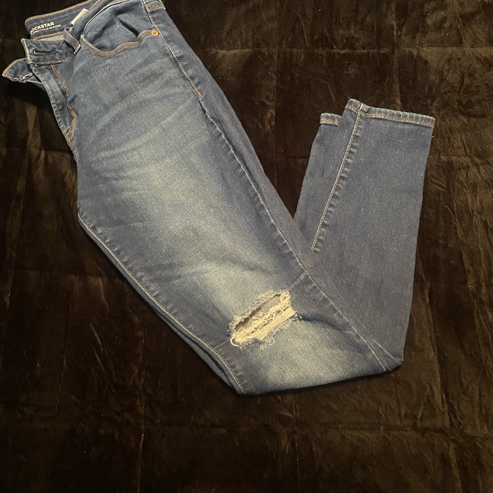 Old Navy Distressed Blue Skinny Jeans